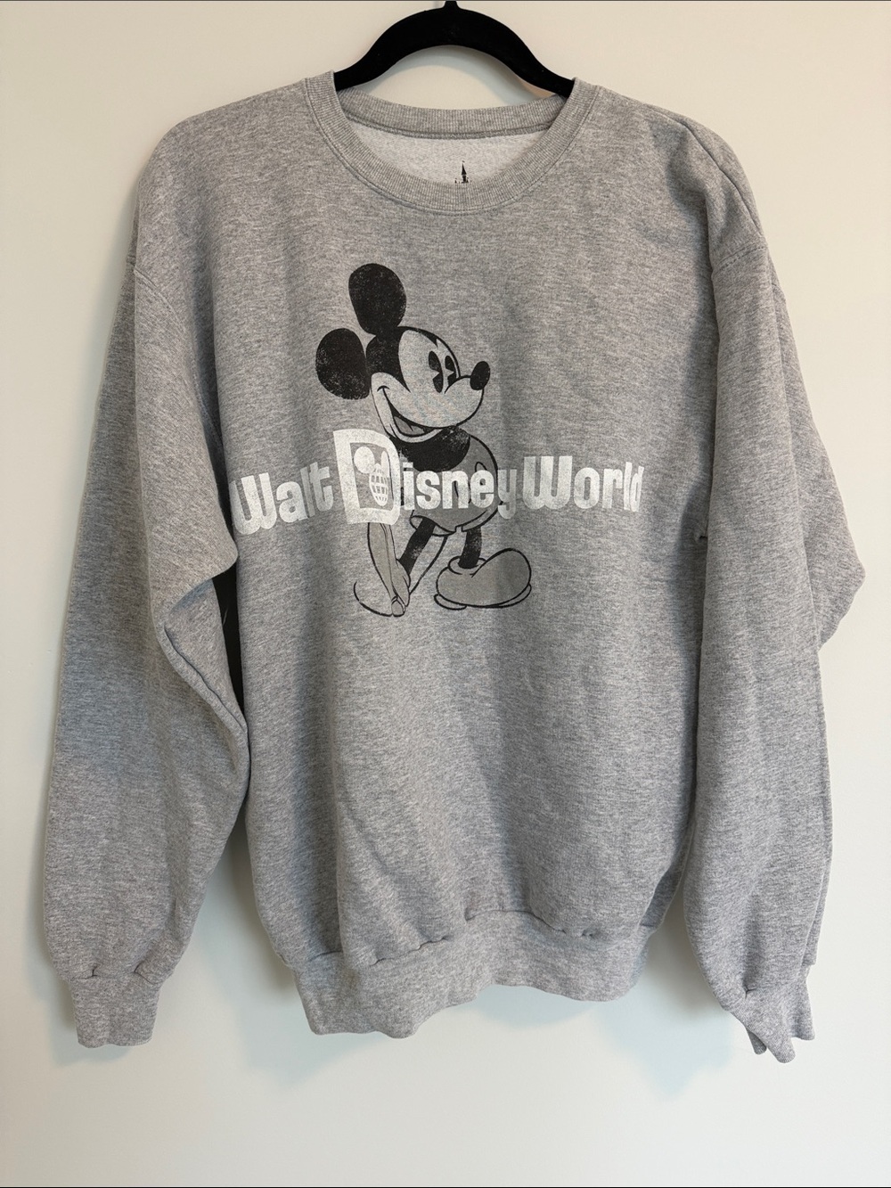 Vintage Hanes Walt DisneyWorld Gray Mickey Mouse Crewneck Sweatshirt